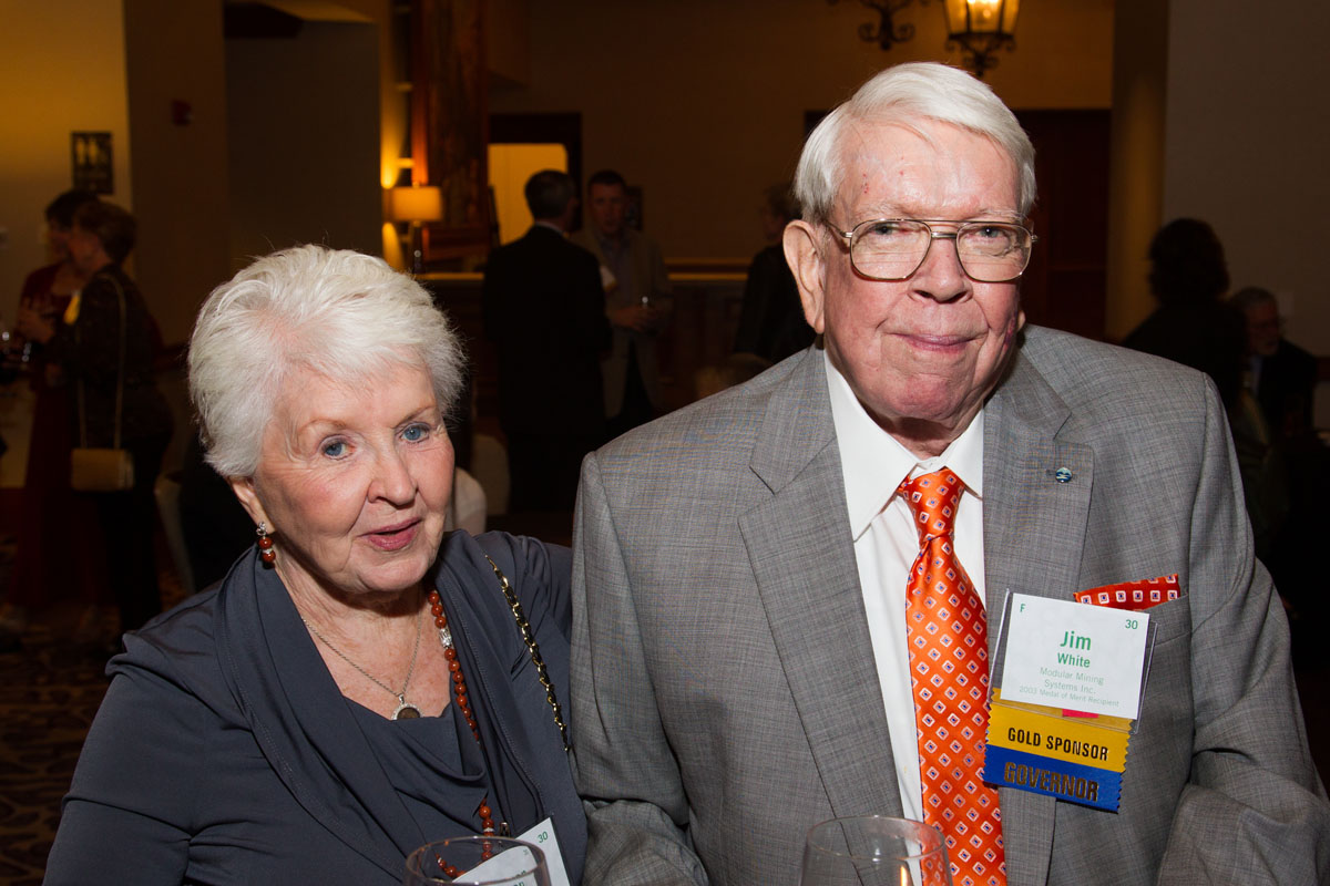 Board Member Jim White with Sharon Laird